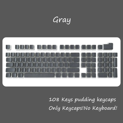 OEM Profile PBT Keycaps 108 Keys Pudding Keycap For Cherry MX Switch Mechanical Keyboard RGB Gamer backlit Key Caps Custom DIY