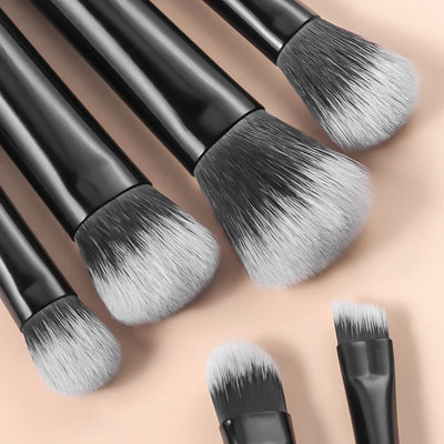 Makeup Brush Sets,10pcs Plastic mini with bag multifunctional Makeup Brush at home or On-the-Go