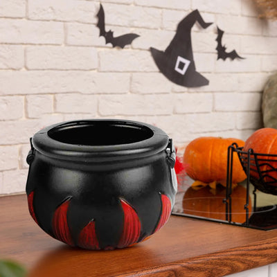 Halloween Party Decoration Witch With Light Pot Mist Plastic Bowl Decoration Candy Bucket Decor Witch Cauldron with Mist Maker