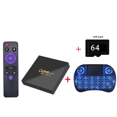 Android 14.0 Q96 MAX Smart TV Box 4G WIFI Set-top Box Allwinner H313 Android Quad Core Media Player Smart TV Box