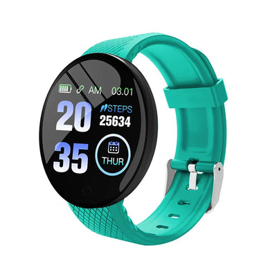 2025 New D18 Smart Watch Heart Rate Monitor Men's Women's Smartwatch Round Fitness Digital Watches for Men Women Band Bracelet