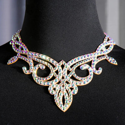 Belly Dance Necklace Rhinestone Female Adult High-End Stage Profession Performance Competition Accessories Dance Jewellery