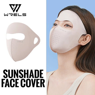 WRELS Ice Silk Sunscreen Mask Breathable UV Protection Mask Lightweight Cycling Face Mask Anti-UV 400 Facemask For Men Women
