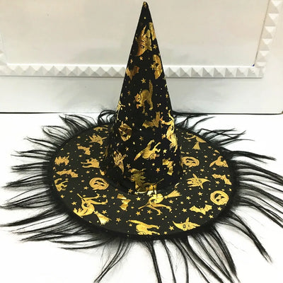 Holiday Party Supplies Halloween Witch Hats Makeup Costumes Props Halloween Decorations for Home День Рождения Декор Witch Hat