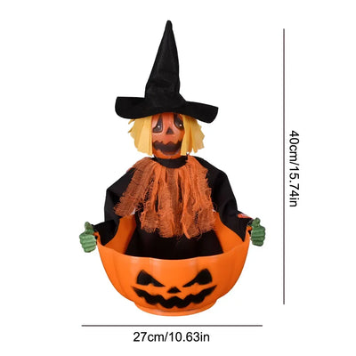 1PC Halloween Hanging Animated Decorations Talking Shaking Scary Clown with Chain Voice Control Outdoor Yard Haunted House Prop
