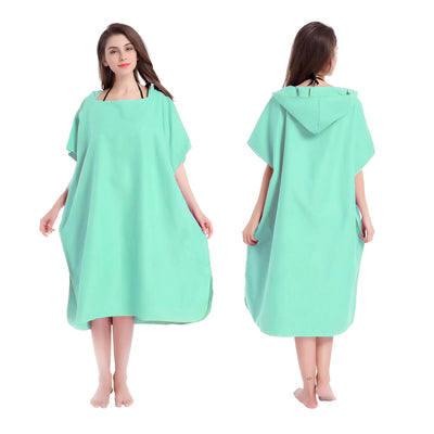 Microfiber Hooded Towel Men Women Swim Beach Travel Quick Dry Changing Robe Cape Bath Towel Bathrobe Surf Poncho Sauna Play