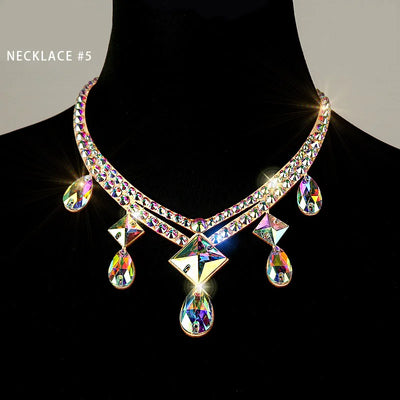 Belly Dance Necklace Rhinestone Female Adult High-End Stage Profession Performance Competition Accessories Dance Jewellery