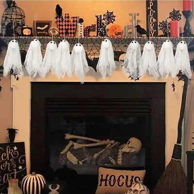 Halloween Decoration Pendant Gauze Ghost Design Mini Pendant Party Decoration Small Pendant Atmosphere Scene Layout