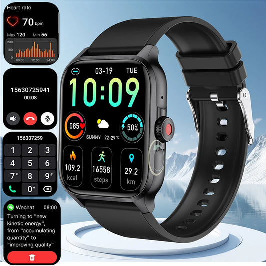2025 New QX5 Smart Watch Heart Rate Monitor Music Control Sports Waterproof Smart Watch for Men Women Smartwatch