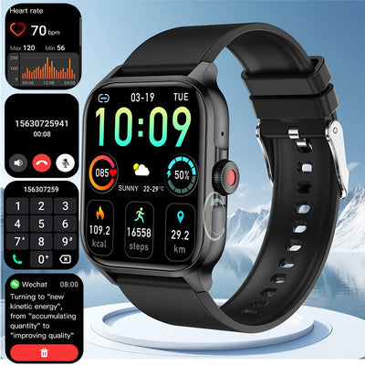 2025 New QX5 Smart Watch Heart Rate Monitor Music Control Sports Waterproof Smart Watch for Men Women Smartwatch