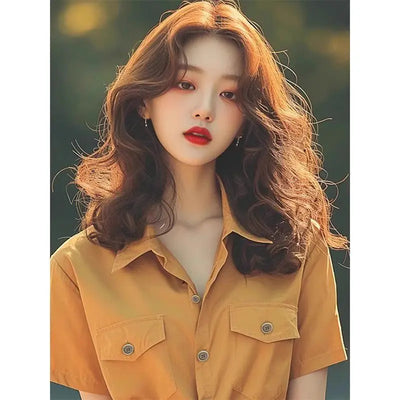 Popular Beautiful Unique Women Chic Retro High-end and Elegant Short-sleeved Shirt for Summer