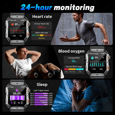 LIGE New Smart Watch Men 1000mAh Extra Large Battery 3ATM Professional Waterproof 2.01
