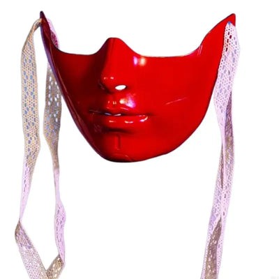 Masquerade Mask Beauty Mask Mechanical Half Face Mask Party Mask Halloween Cosplay Mask for Women Men Aesthetics Mask