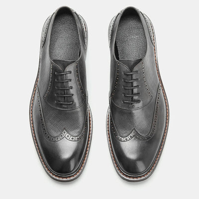 Brogue Genuine Leather Men Derby Shoes Thick Sole Men Formal Dress Shoes Men Leather Shoes #AL712