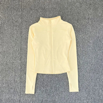 Women Sport Jacket Long Sleeve Shirt Workout Coat Gym Training Clothing Yoga Sportswear
