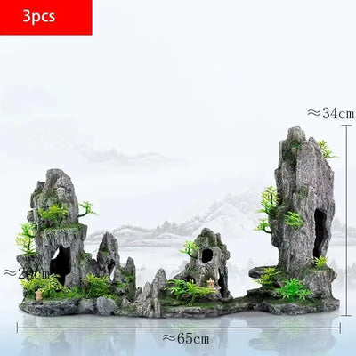Large fish tank decoration resin aquarium decoration rockery landscape accessories fish tank aquarium decoration background