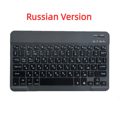 Mini Bluetooth Keyboard And Mouse Set Spanish Russian Keyboards Bluetooth Wireless Keyboard Rechargeable 10 Inch For iPad Tablet