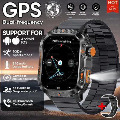 2025 New For HUIAWE GPS Smart Watch Men 540 mAh Battery 3ATM Waterproof Smartwatch Compass Altimeter Barometer Sport Bracelet