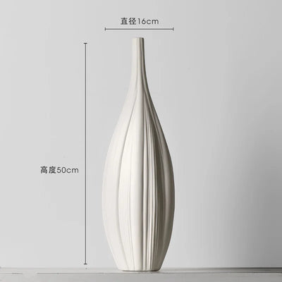 Simple and Creative Simple Elegant Ceramic Vase Decoration Dry Flower Arranger Living Room Advanced Sense of Home Decoration