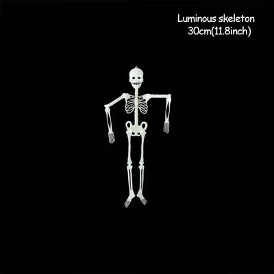 Scary Halloween Decoration Halloween Props Luminous Hanging Decoration Outdoor Party Horror Luminous Movable Skull Skeleton