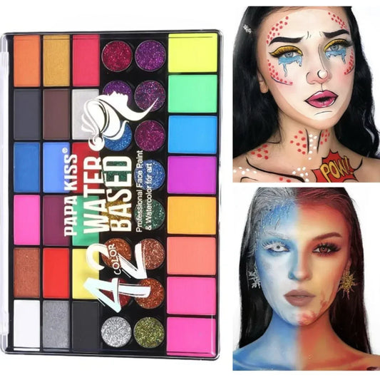 42 Color Eye Shadow Palette Face Body Painting Make Up Easy To Clean Makeup Body Paint Festival Halloween Body Paint Wholesale