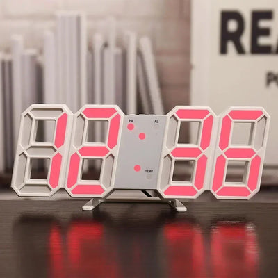 Digital Clock Wall Clocks Decoration for Bedroom Adjustable Electronic Watches 3D LEDs Home Decor Night Mode Watch Glowing