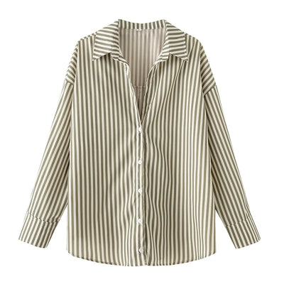 MUJER 2025 Blue Oversize Shirt Women Button up Shirts and Blouses for Women Long Sleeve Casual Women Shirt Semi Sheer Women Tops