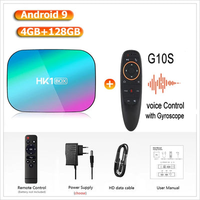 Smart TV Box Android  9.0 4K 100m 1080P HK1 Box amlogic S905X3 Dual WiFi 4GB RAM 32GB 64GB ROM HK1BOX Set Top Box