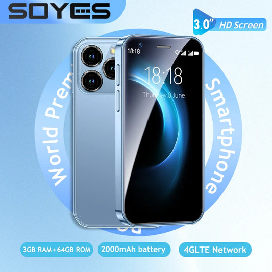 The smart phone in your pocket! SOYES XS16 3-inch Android 8.1 Mini Phone 4G Network Dual SIM Card 3+64G Memory with Play Store