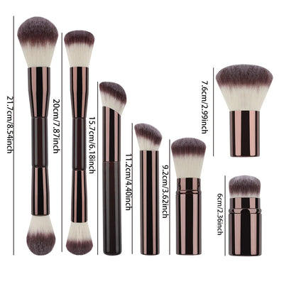 Makeup Brushes Powder Foundation Concealer  Eye Shadow Eyebrow Eyeliner Sculpting Brush Aluminum Handle