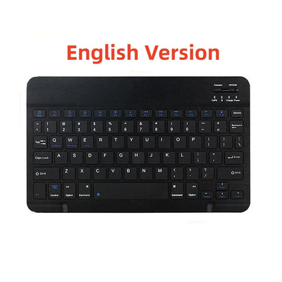 Mini Bluetooth Keyboard And Mouse Set Spanish Russian Keyboards Bluetooth Wireless Keyboard Rechargeable 10 Inch For iPad Tablet