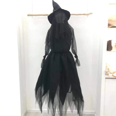 1.5M Halloween Light-up Witches Voice Control Screaming Witches Scary Decoration Sound Activated Witches Holding Hands for Home