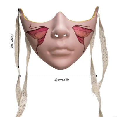 Masquerade Mask Beauty Mask Mechanical Half Face Mask Party Mask Halloween Cosplay Mask for Women Men Aesthetics Mask
