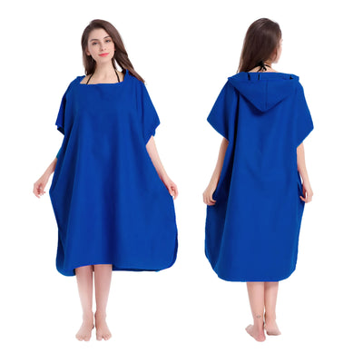 Microfiber Hooded Towel Men Women Swim Beach Travel Quick Dry Changing Robe Cape Bath Towel Bathrobe Surf Poncho Sauna Play