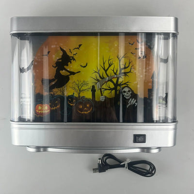 Halloween decoration lights, rotating Halloween night lights, simulated Halloween desk lamps, Halloween party decoration lights