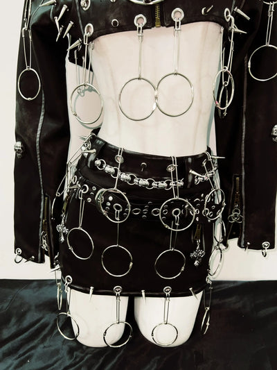 Rivets Jacket Punk Jacket Leather vintage Jacket Skull Jacket  y2k Jacket y2k fashion  gothic Jacket gothic clothes y2k clothes