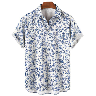 Hawaiian Shirts For Men Short Sleeve Tops New Coconut Treeo Graphic 3d Shirt Fashion Streetwear 5XL Summer Clothing Men's Blouse