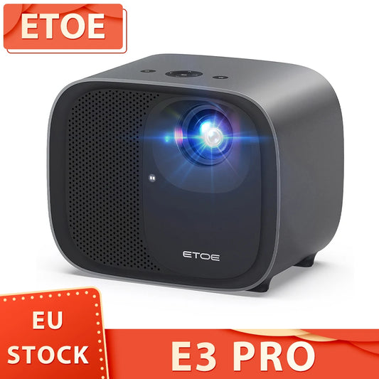 ETOE E3 Pro Projector, Dolby Digital Plus, Native 1080P, 600 ANSI, Android TV 11.0, Amlogic S905, 2GB+16GB, 5G WiFi, 4K Decoding