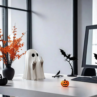 New Halloween family scary White Ghost party decorating yard ornaments study tabletop decorative knickknacks