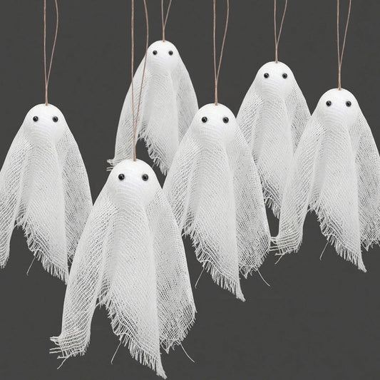 Halloween Decoration Pendant Gauze Ghost Design Mini Pendant Party Decoration Small Pendant Atmosphere Scene Layout