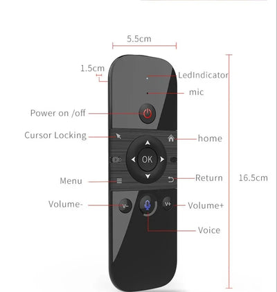 Bluetooth 5.2 Keyboard Wireless Mini Keyboard Rechargeable Keyboard with 2.4G Wireless Voice Control Air Mouse for TV BOX Laptop
