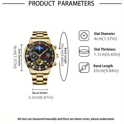 Hot Selling 10 Pcs/set Watches for Men, Watch for Men, Alloy Strap Wrist Watch for Men, Outdoor Style Watch for Men
