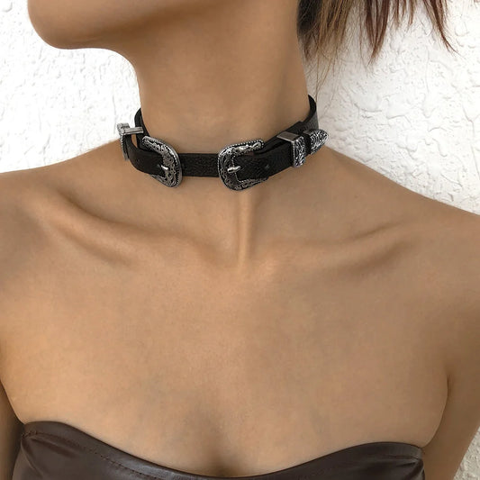 Retro Hip Hop Necklace Collar 90s Niche y2k Punk Cool Necklaces Pendant Clavicle Chain Jewelry
