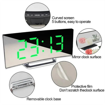 Digital Alarm Clock Bedside Table Decorations Electronic Smart Life Electronics Desk Led Child Bedroom Light Dawn Desktop Clocks