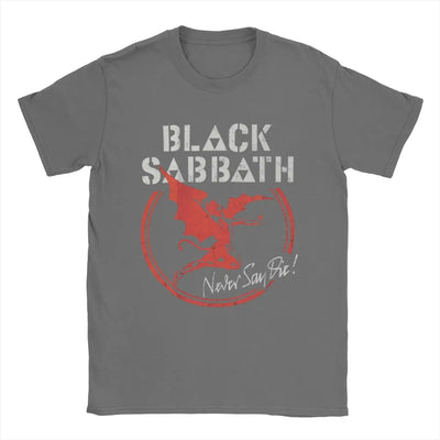 Men's T-Shirts Black Cool Sabbaths Novelty Cotton Tee Shirt Short Sleeve T Shirt Round Collar Tops Gift Idea