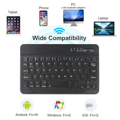 Bluetooth Keyboard Mini Keyboard 200mAh Rechargeable Keyboard Wireless Gaming Keyboard for PC Laptop Tablet Android iOS Windows