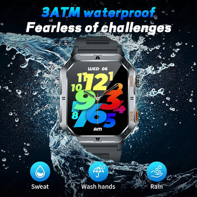 LIGE New Smart Watch Men 1000mAh Extra Large Battery 3ATM Professional Waterproof 2.01