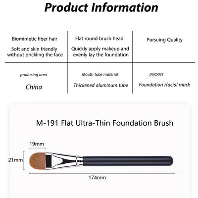 Ultra Thin Foundation Brush Lightweight and Thin Face Contour Brush Flat Contour Brush Blending Foundation Cream Makeup Brushes
