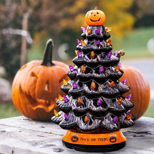 2025 Halloween Glowing Decorations Halloween Luminous Decorative item Halloween Tree Gifts Festive Christmas Tree Gift Decor