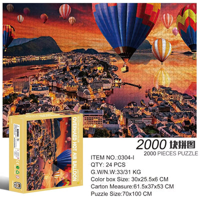 2000 Pieces Jigsaw Puzzle Various Landscape Patterns Jigsaw Puzzle Educational Toy for Kids Children 's Games Christmas Gift